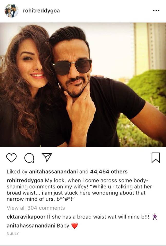 Anita Hassanandani and Rohit Reddy