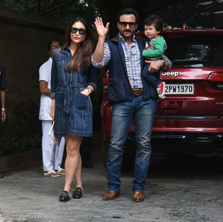 Saif Ali Khan, Kareena Kapoor Khan and Taimur Ali Khan