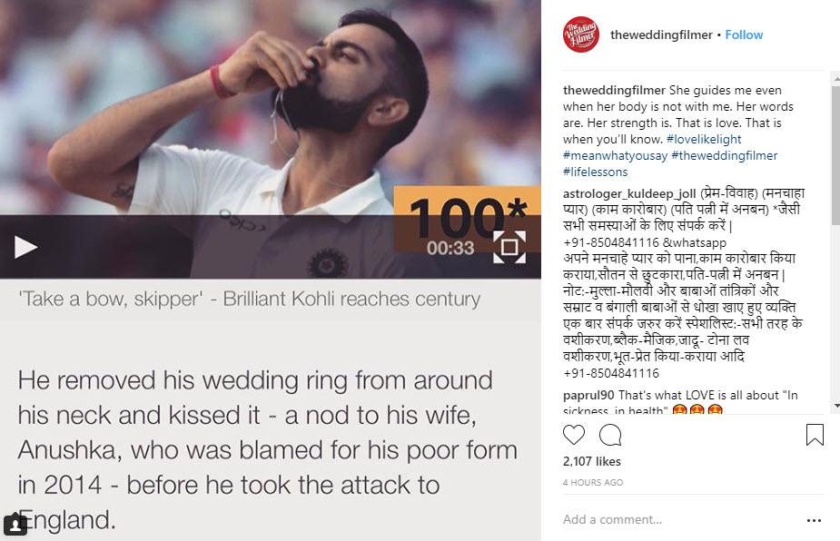 Virat Kohli Dedicates His Century To Anushka Sharma Kisses Wedding Ring