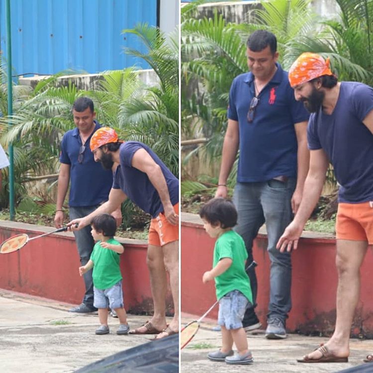 Saif Ali Khan and Taimur Ali Khan