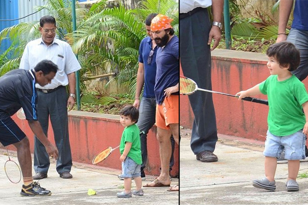 Saif Ali Khan and Taimur Ali Khan