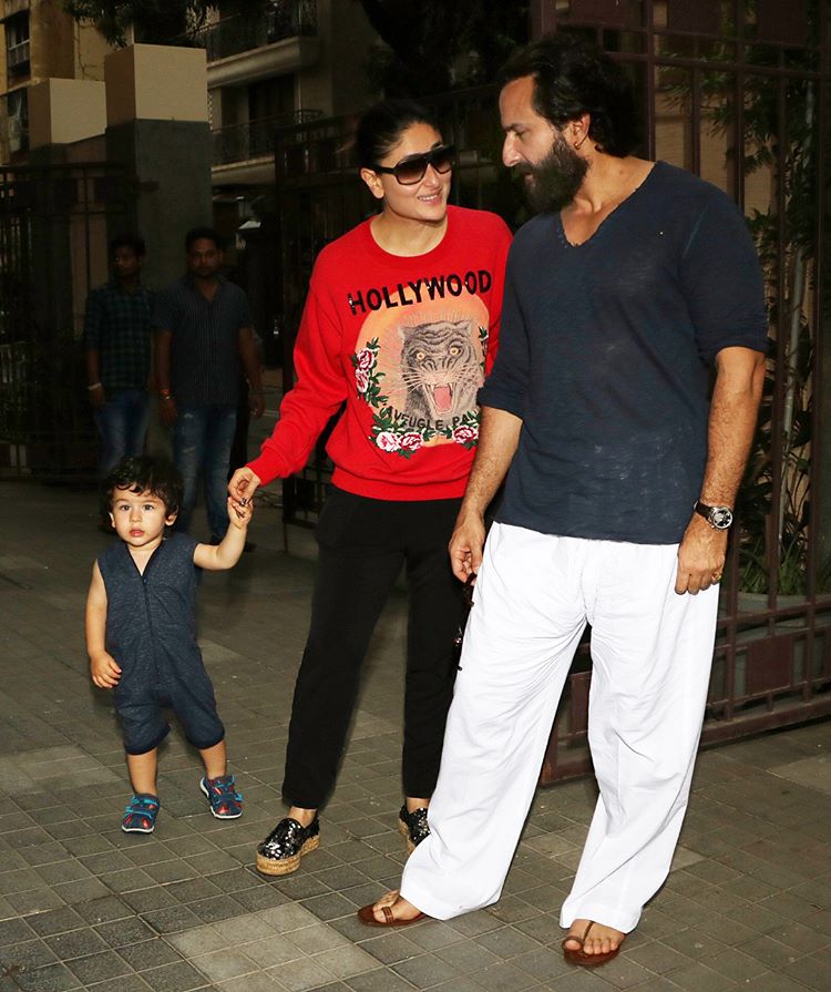 Saif Ali Khan, Kareena Kapoor Khan and Taimur Ali Khan