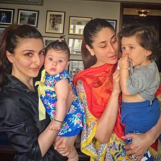 Inaaya naumi kemmu another playdate with cousin taimur ali khan