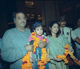 Sridevi, Boney Kapoor, Janhvi Kapoor and Khushi Kapoor