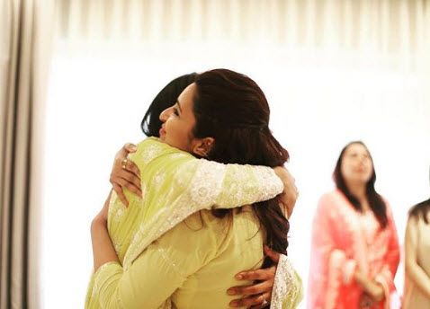 Priyanka and Parineeti on their engagement