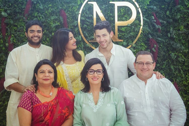 Priyanka and Nick on their engagement