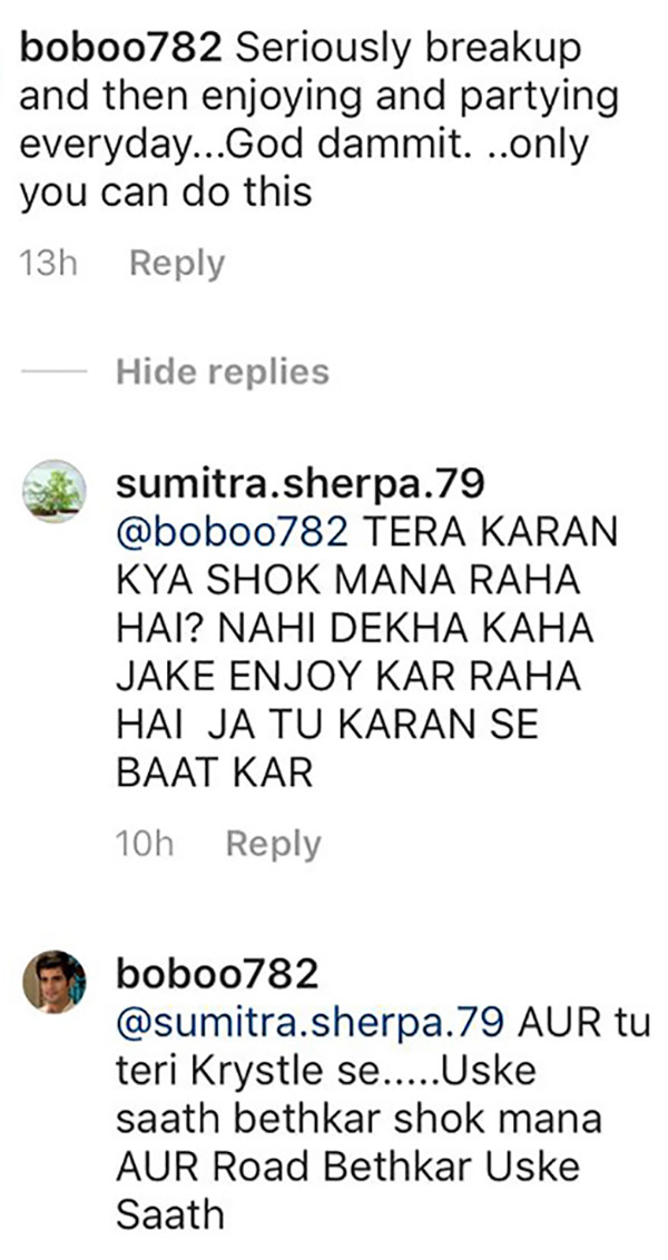 Krystal D'souza called characterless