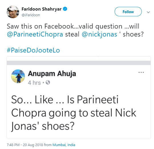 Parineeti Chopra, Priyanka Chopra and Nick Jonas