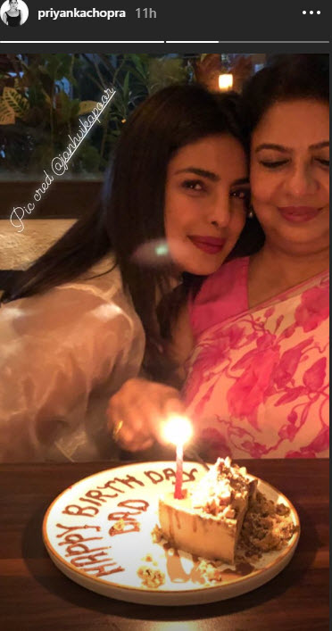 Priyanka celebrates father's birthday with mom Madhu Chopra over dinner date