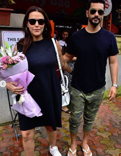 Neha dhupia twins with angad bedi inside picture from her birthday bash