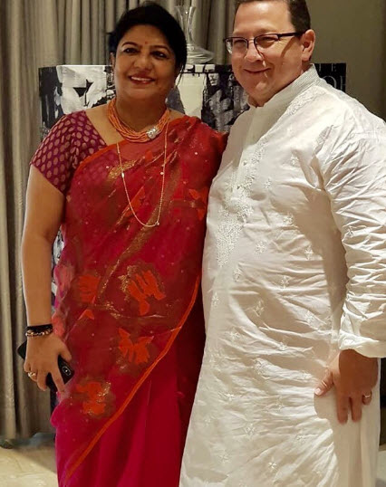 Madhu Chopra and Papa Jonas