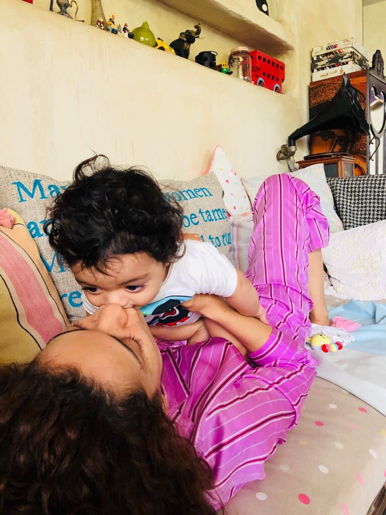 Kangna Ranaut with nephew prithvi raj chandel