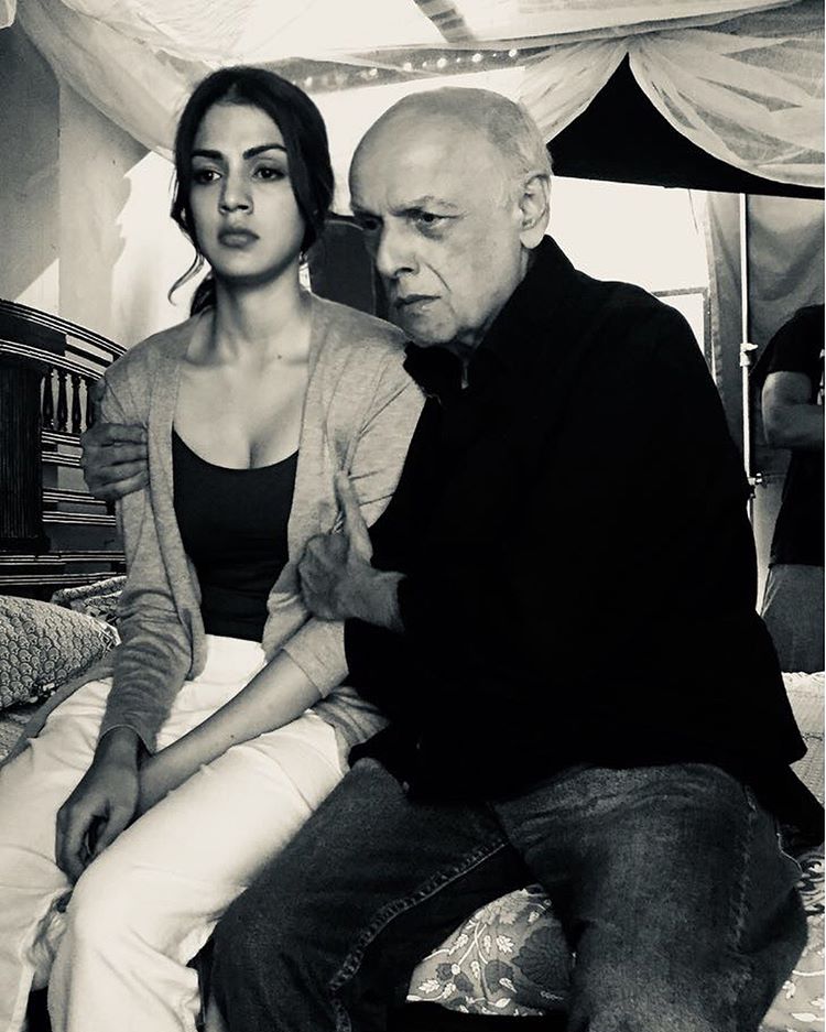 Rhea Chakraborty and Mahesh Bhatt