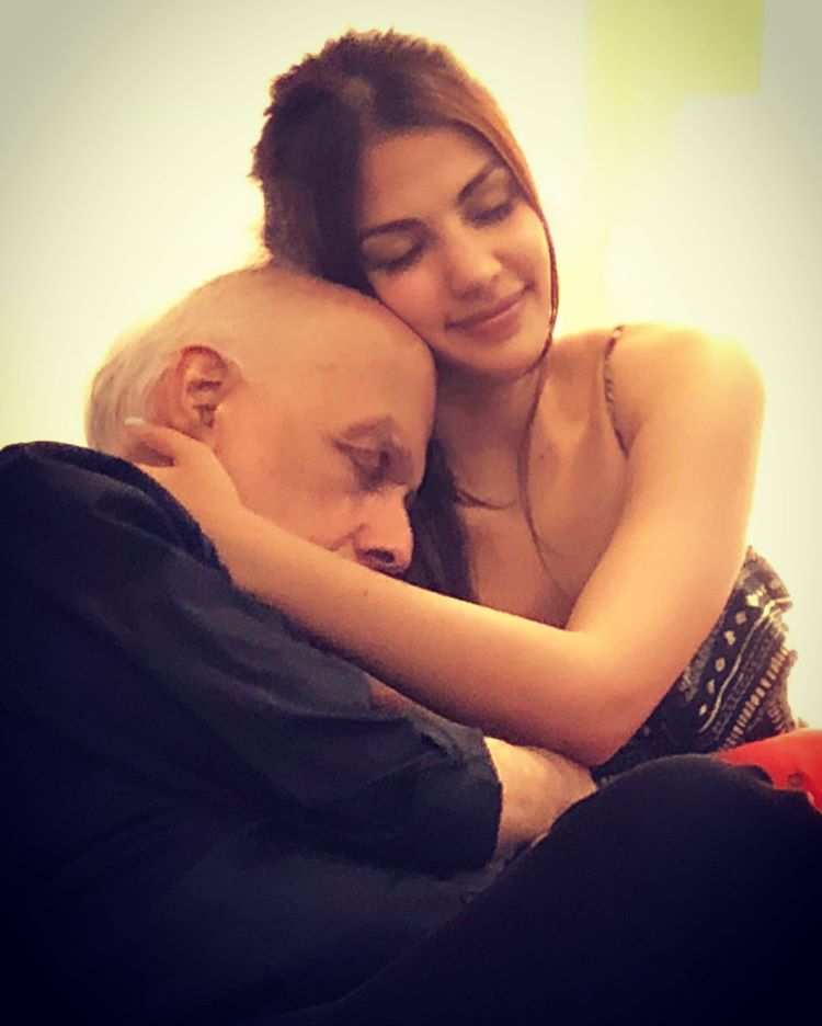 Rhea Chakraborty and Mahesh Bhatt