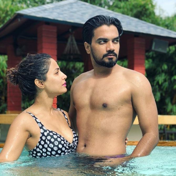 Hina Khan And Rocky Jaiswal