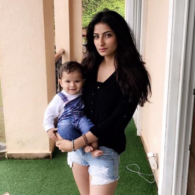 Reyansh Kohli Practices Yoga With Sister Palak Chaudhary