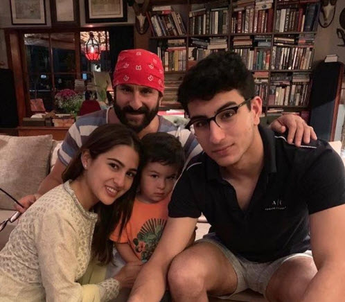 Saif Ali Khan, Sara Ali Khan, Ibrahim Ali Khan and Taimur Ali Khan