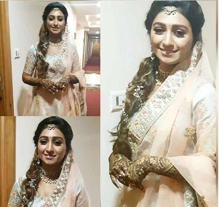 Mohena sangeet ceremony look