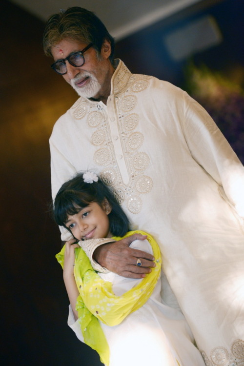 Amitabh Bachchan and granddaughter Aaradhya Bachchan