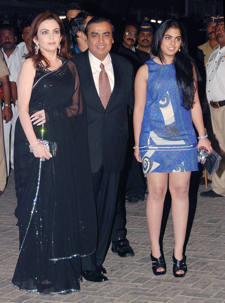 Mukesh Ambani, Nita Ambani and Isha Ambani Piramal