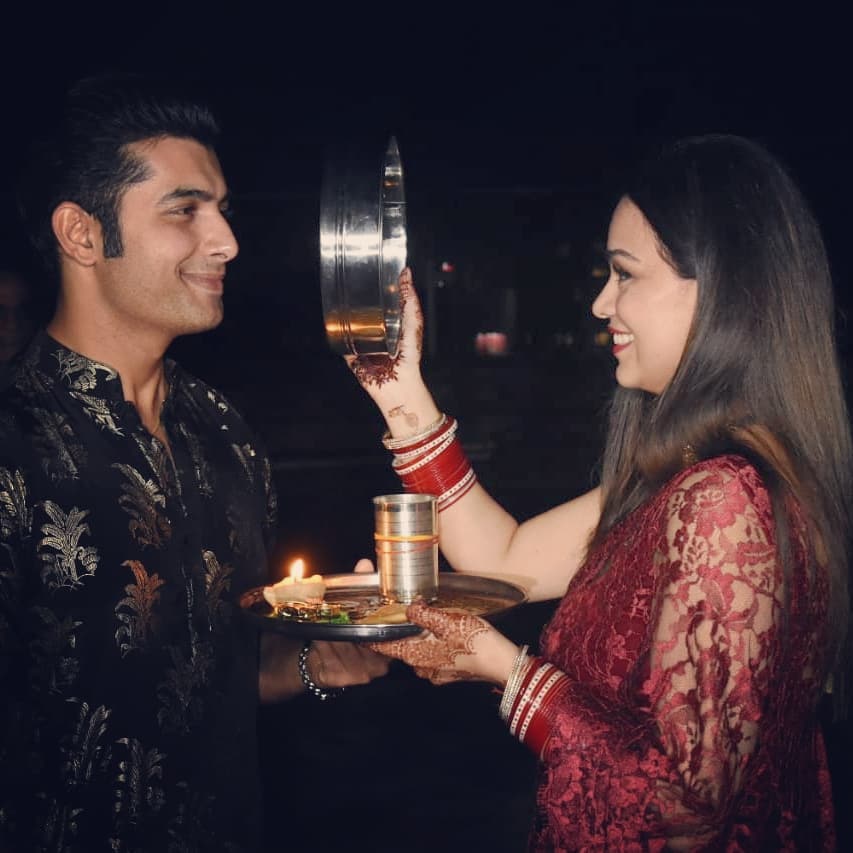 Sharad and Ripci first Karwa Chauth pictures