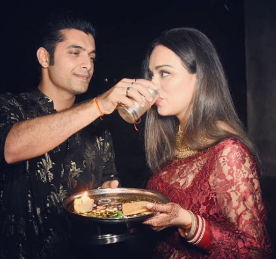 Sharad and Ripci first Karwa Chauth pictures