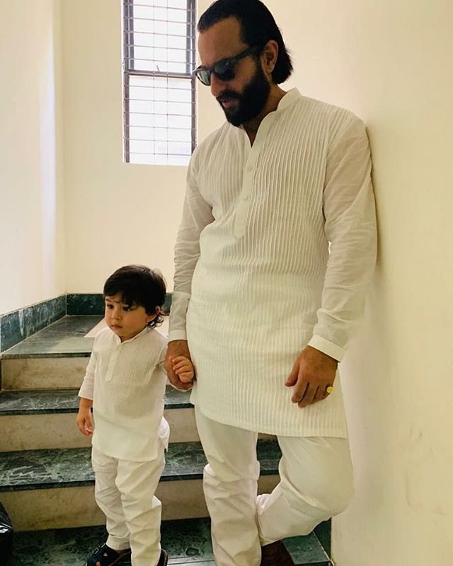 Saif Ali Khan and Taimur Ali Khan