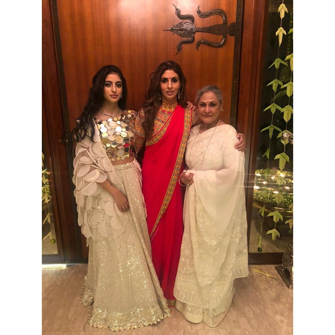 Shweta Bachchan Nanda, Navya Naveli Nanda and Agastya Nanda