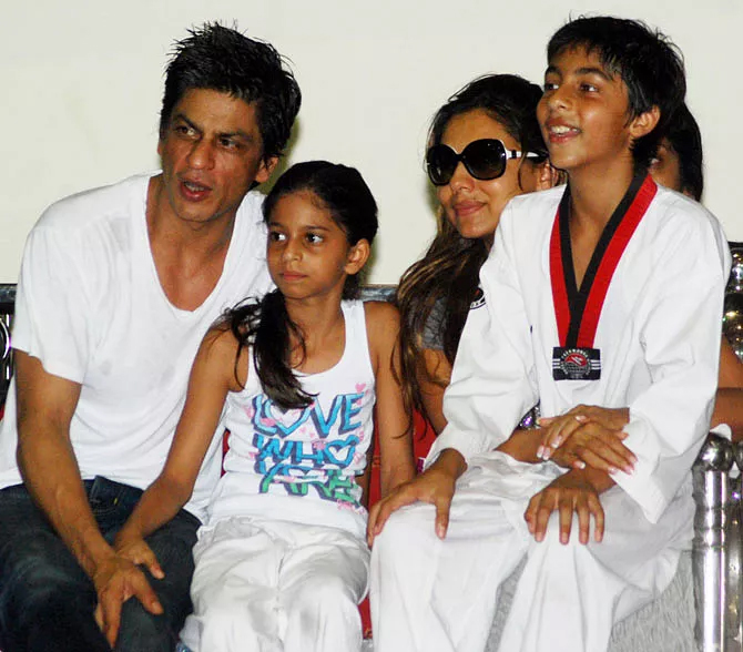 Shah Rukh Khan, Gauri Khan, Aryan Khan and Suhana Khan