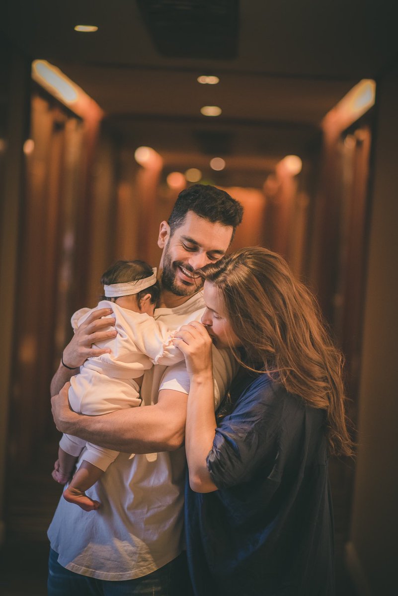 Neha Dhupia, Angad Bedi and Mehr Dhupia Bedi
