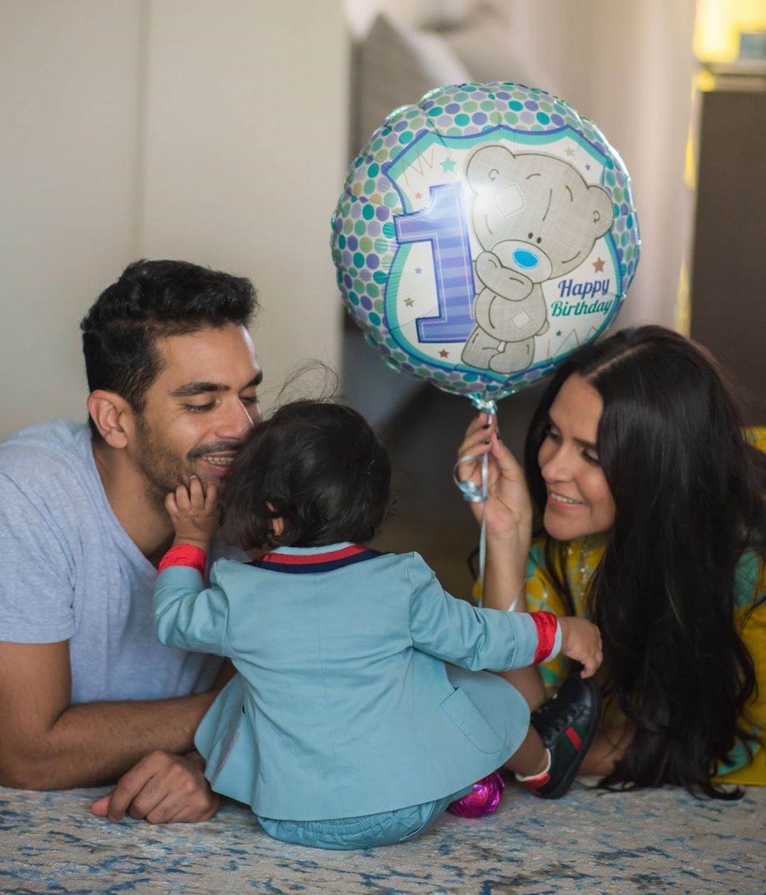 Neha Dhupia, Angad Bedi and Mehr Dhupia Bedi