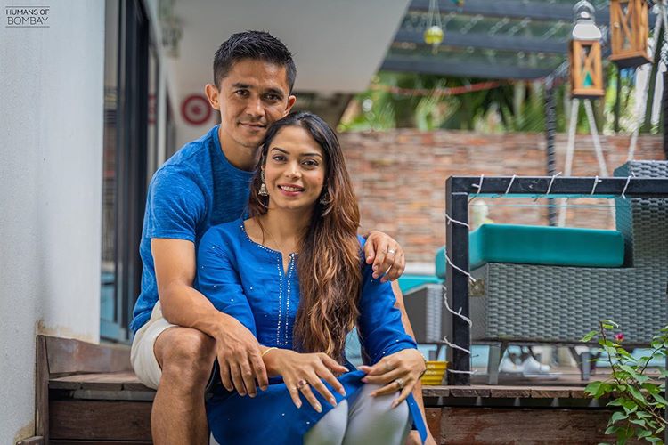 Sunil Chhetri and Sonam Bhattacharya