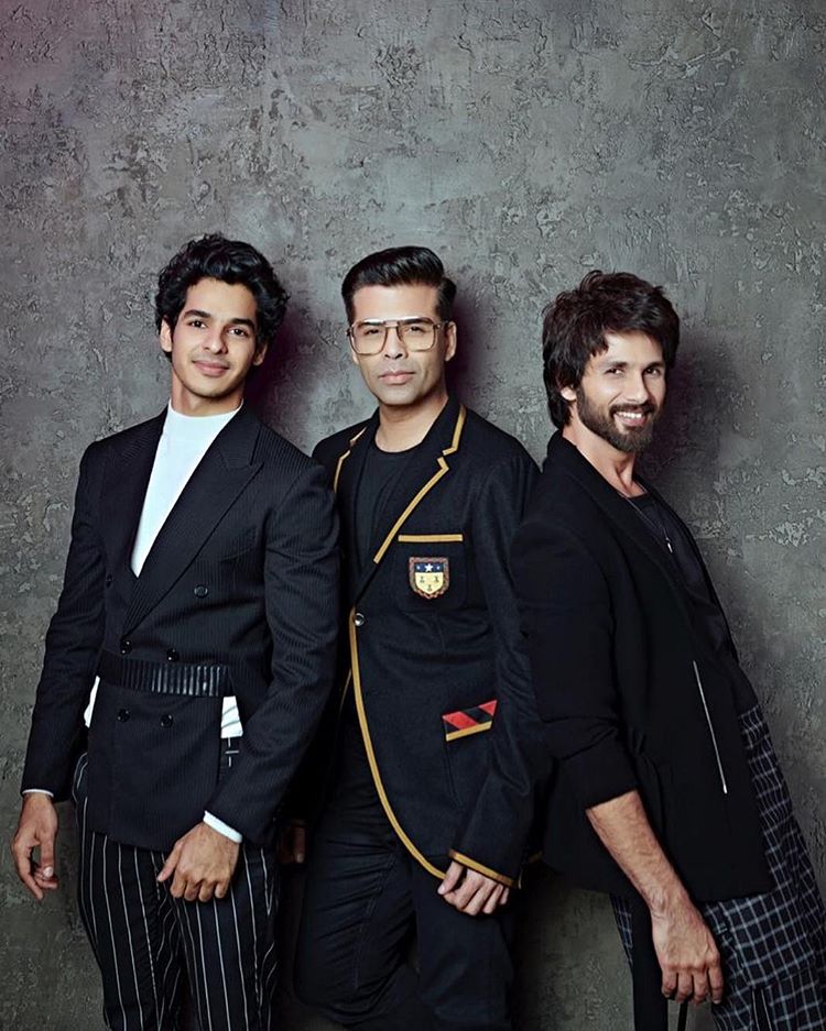 Karan Johar, Shahid Kapoor and Ishaan Khatter