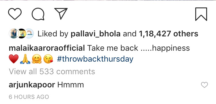 Arjun Kapoor comments on Malaiak Arora