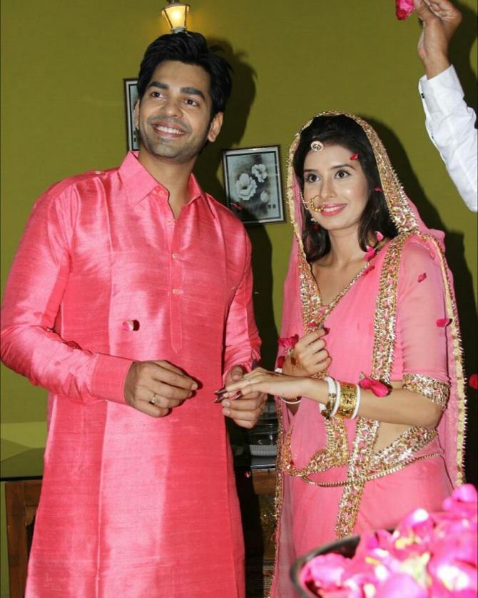 Charu Asopa and Neeraj Malviya