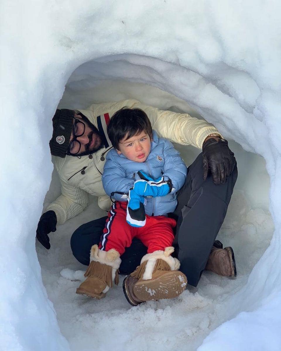 Saif Ali Khan and Taimur Ali Khan