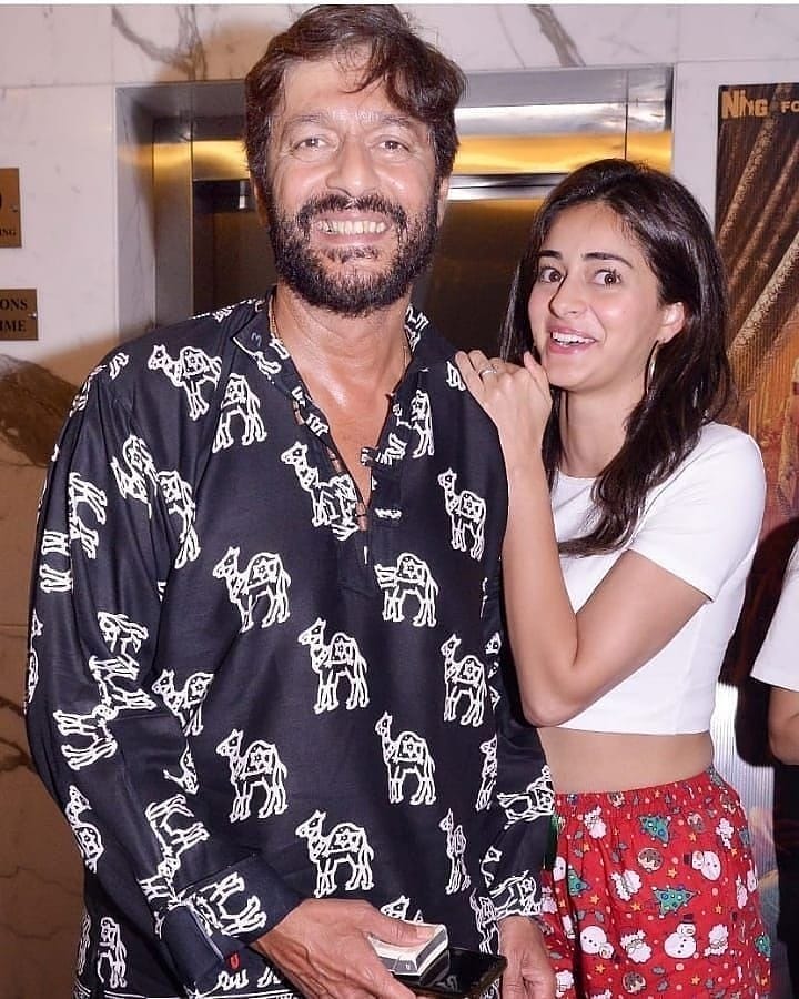 Chunky Panday with Ananya Panday
