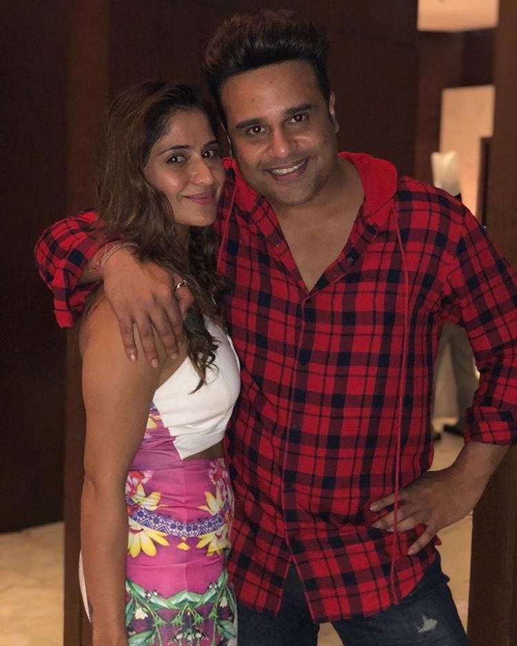Arti Singh with her brother, Krushna Abhishek