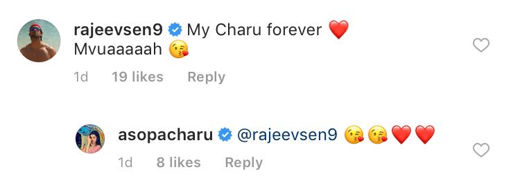 Charu Asopa and Rajeev Sen