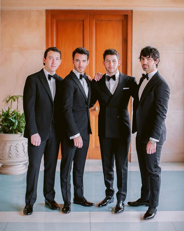Nick Jonas' wedding outfit by Ralph Lauren