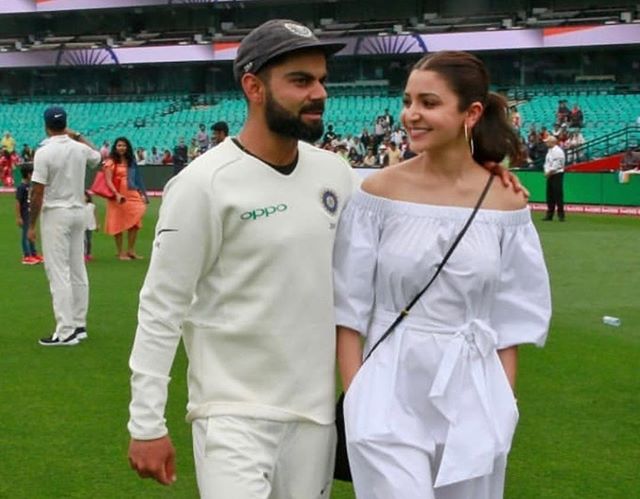 Virat and Anushka celebrate India's win