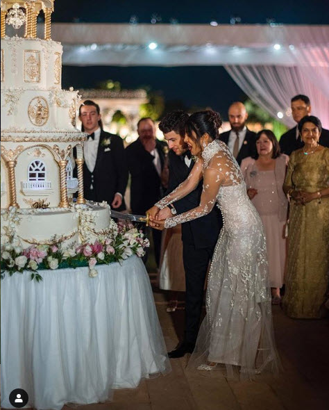 Priyanka and Nick wedding cake