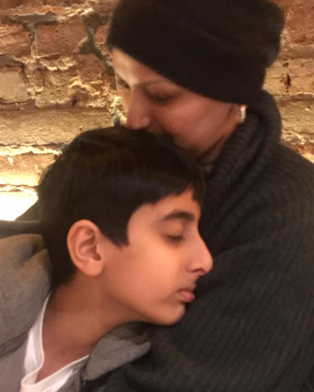 Sonali With son Ranveer