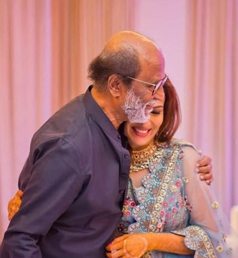 Soundarya and Rajnikant