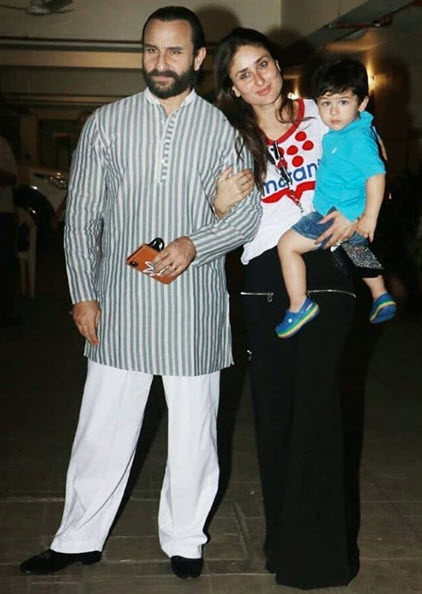 Kareena Kapoor Khan, Saif Ali Khan and Taimur Ali Khan