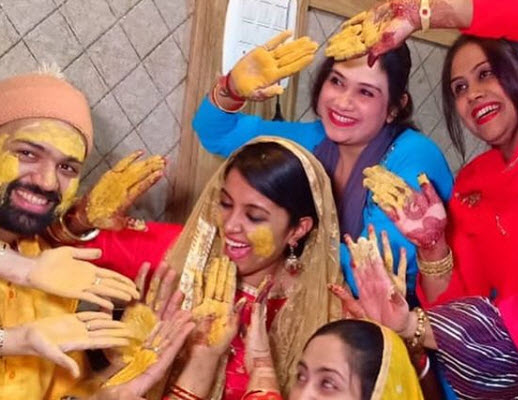 Richa and Jigar haldi