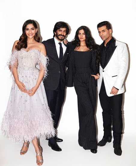Sonam Kapoor Ahuja, Rhea Kapoor and Harshvardhan Kapoor