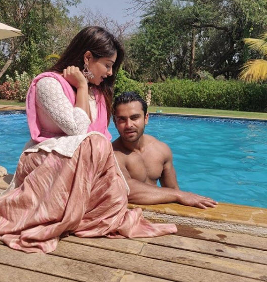 Dipika and Shoaib pool