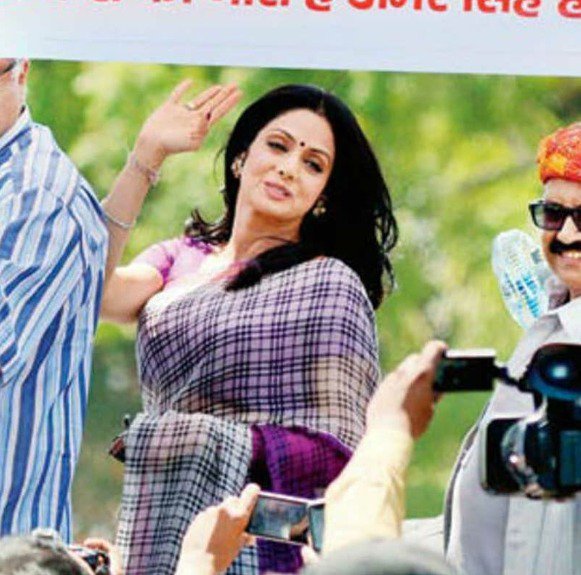 Sridevi in purple saree