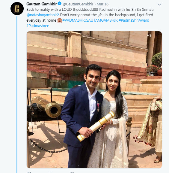 Gautam Gambhir tweet